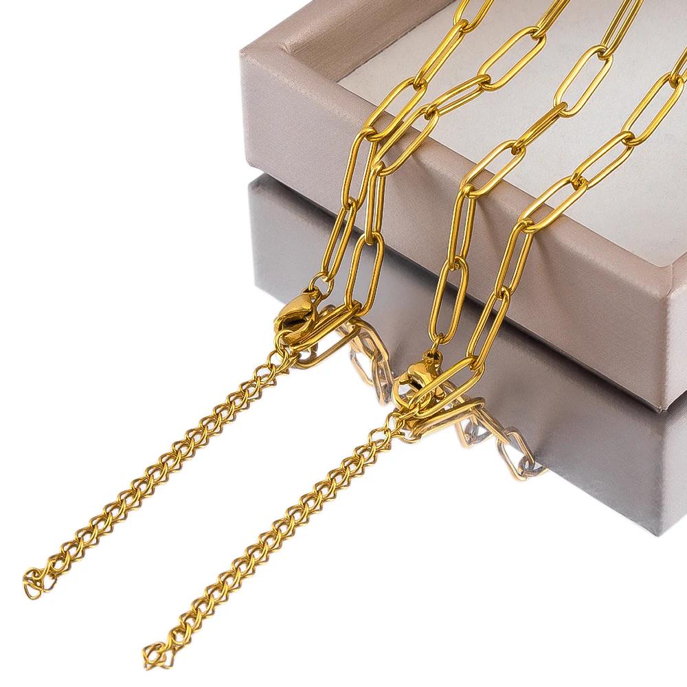 DIY 목걸이 팔찌 18K 골드 용광로 도금 미니멀리스트 스타일 재료에 대한 스테인레스 스틸 체인의 1pcs 수제 조립