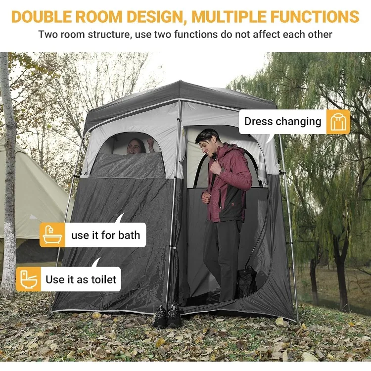 Camping Douche Tent Extra Grote Ruimte Privacy Tent Draagbare Buitendouche Tenten Voor Kamperen Met Vloerveranderende Tent Dressing