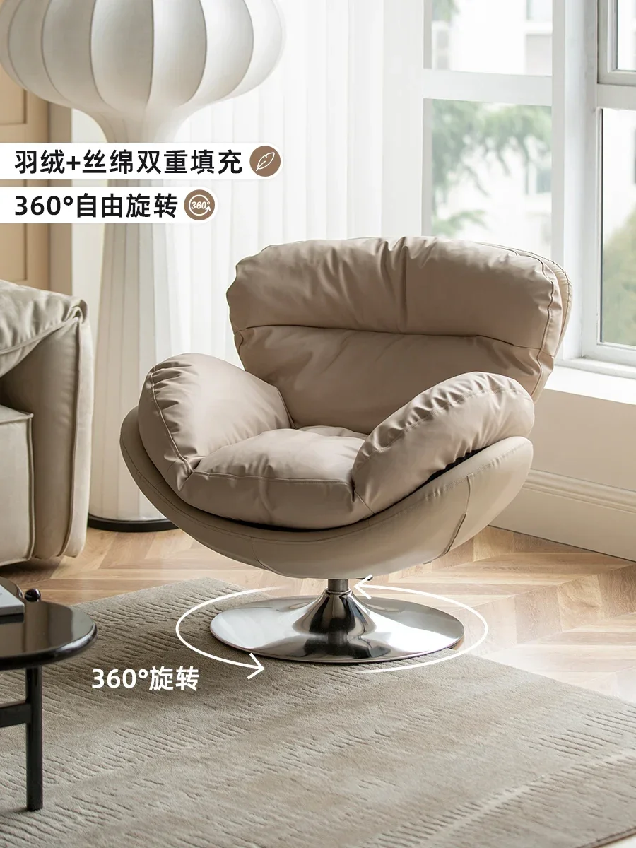 factory outlet Rotating Leisure Swan Chair Designer Single Sofa Eggshell Chair Balcony Bedroom Cloud Chair Lazy Sofa