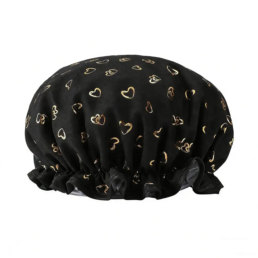 

Двухслойная водонепроницаемая шапочка для душа, многоразовая, силиконовая, из ПЭВА, для защиты волос при плавании, окрашивании, путешествиях, складная, 5 цветов