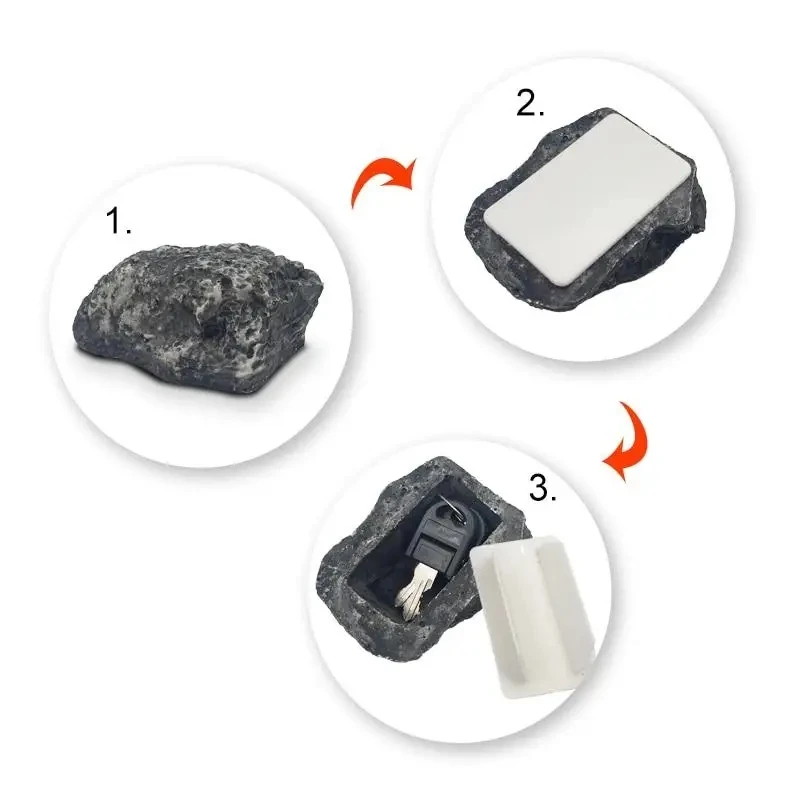 Mini Safe Key Box para Outdoor, Rock Hidden, Hide in Stone Security, Armazenamento seguro, Escondendo Containers, Safe Box, Mni Locker, Drop