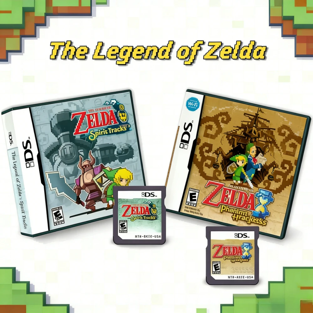 NDS Game Card The Legend of Zelda Series Card The Legend of Zelda: Spirit Tracks USA Version (R4 Card Version) for NDSL 2DS 3DS