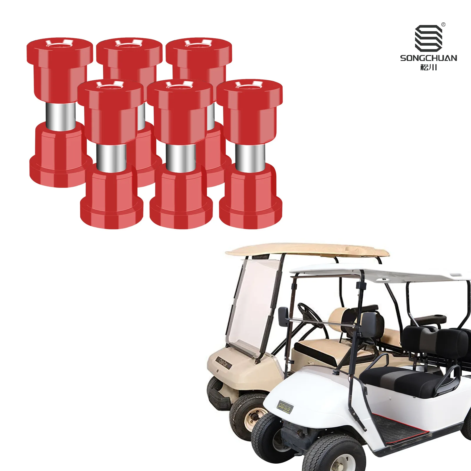 Golf cart with DS TXT steel plate repair includes accessories 1015583,101230, 8754,8755