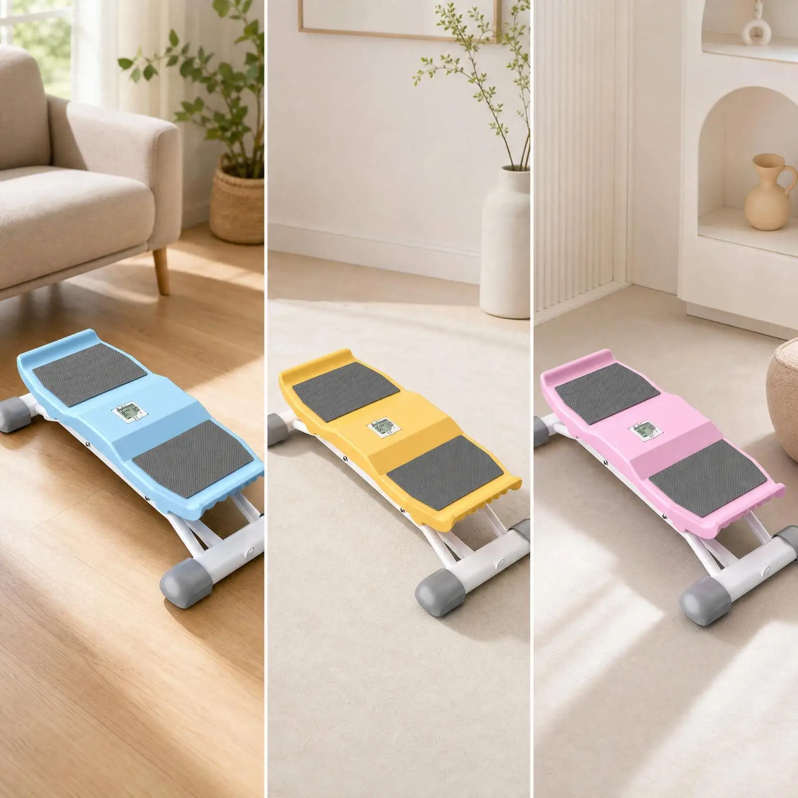 Compact Yoga Glider Trainer for Home Gym Low Impact Mobility Exercise Machine with Textured Foot Pads