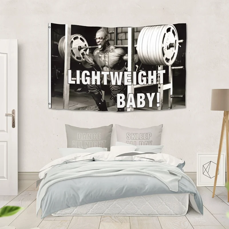 VIKAMA Lightweight Baby! Gym Wall Tapestry, Motivational Wall Decoration For Bodybuilding And Fitness, Home Decoration