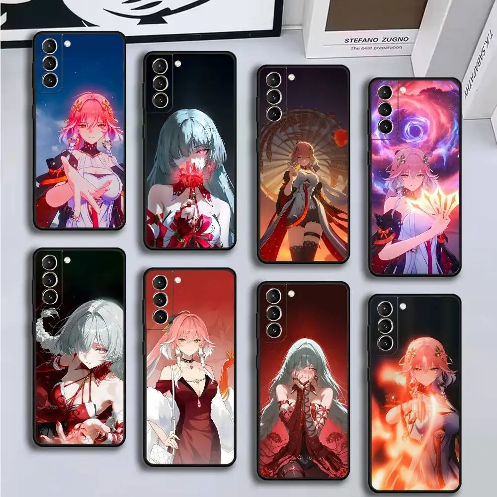 

Game Wuthering Waves Changli Phone Case For Samsung GalaxyA13,21s,22,31,32,52,53,71,72,73,Soft Black Cover