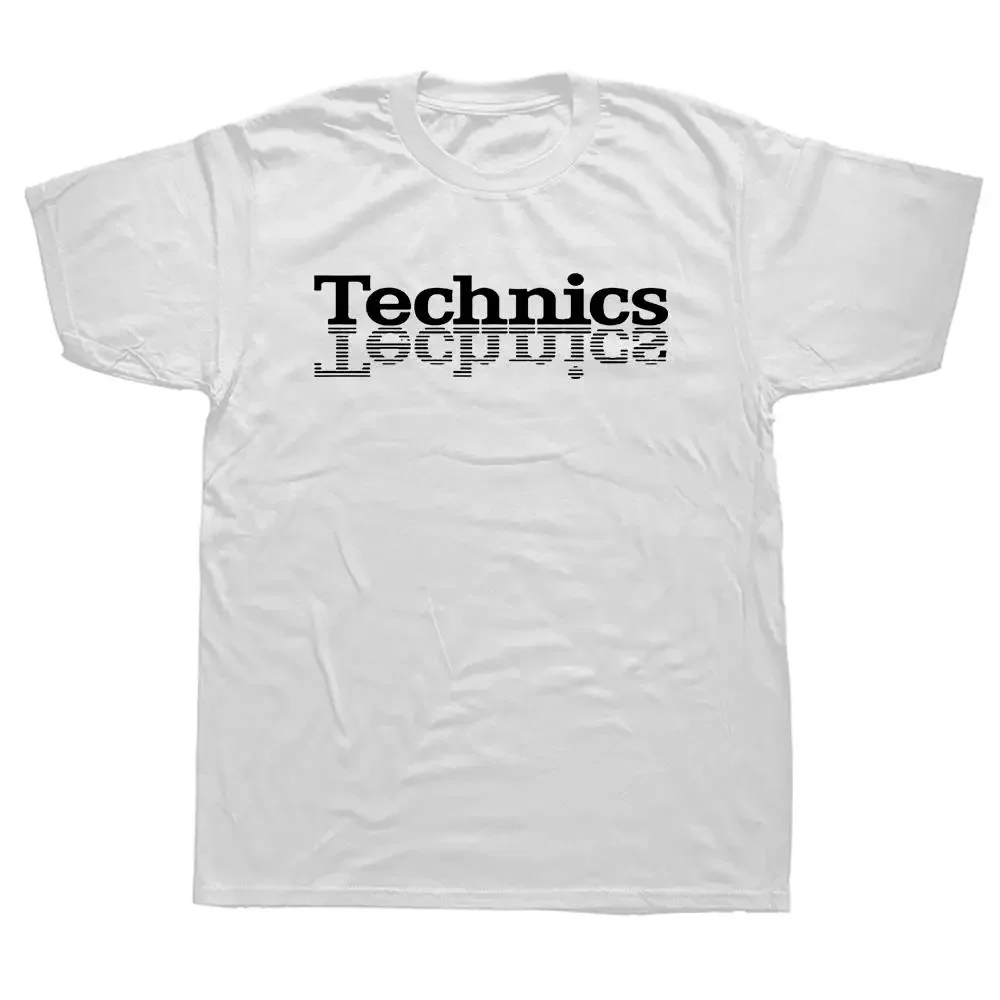 Technics DJ เสื้อยืดแขนสั้นลายกราฟฟิกเสื้อฮิปฮอปอิเล็กทรอนิกส์เสื้อยืด kado ulang tahun แนวสตรีทเทคโน