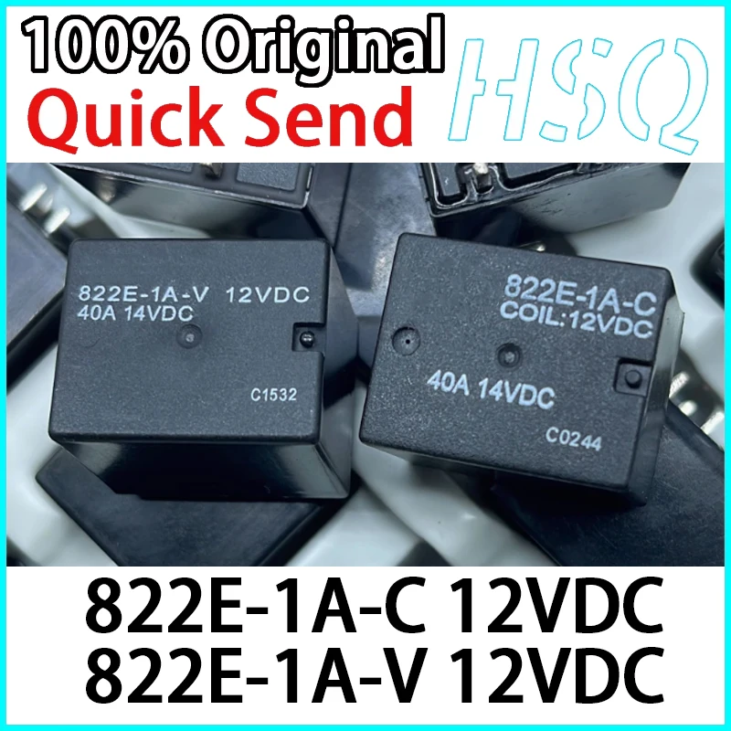 1PCS New Original 822E-1A-V 822E-1A-C 12VDC 24VDC Spot 40A14VDC Matsukawa Relay 1A-C/12V