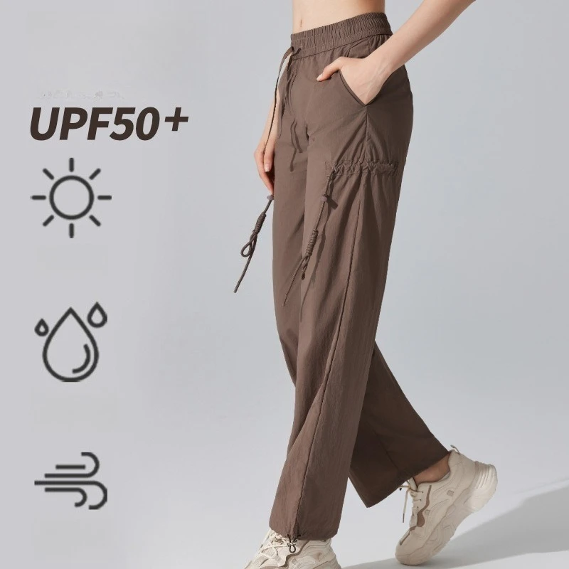 

High-Waisted Slimming Yoga Cargo Pants for Women | Outdoor Hiking Athletic Trendy | UPF 50+ Waterproof Windproof