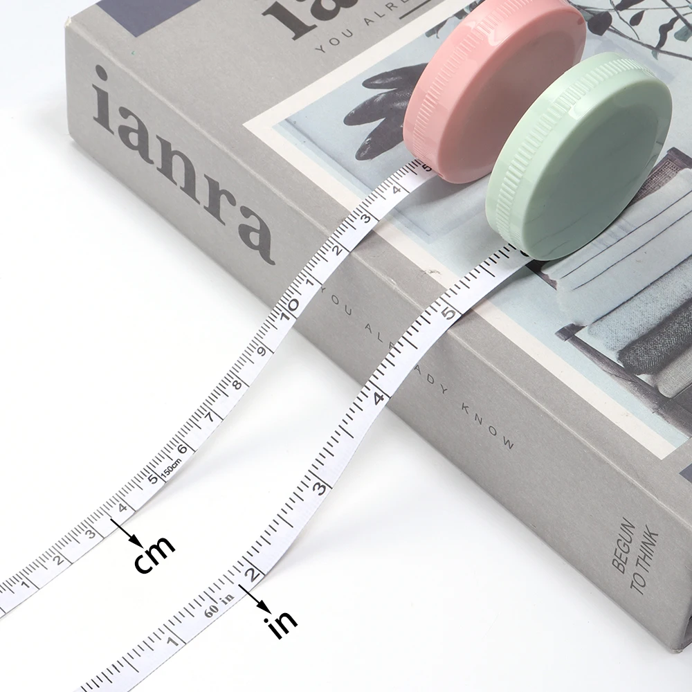 1Pc 1.5M Retractable Soft Tape Measure Double Scale Body Sewing Flexible Measurement Ruler For Body Measuring Tools Tailor Craft