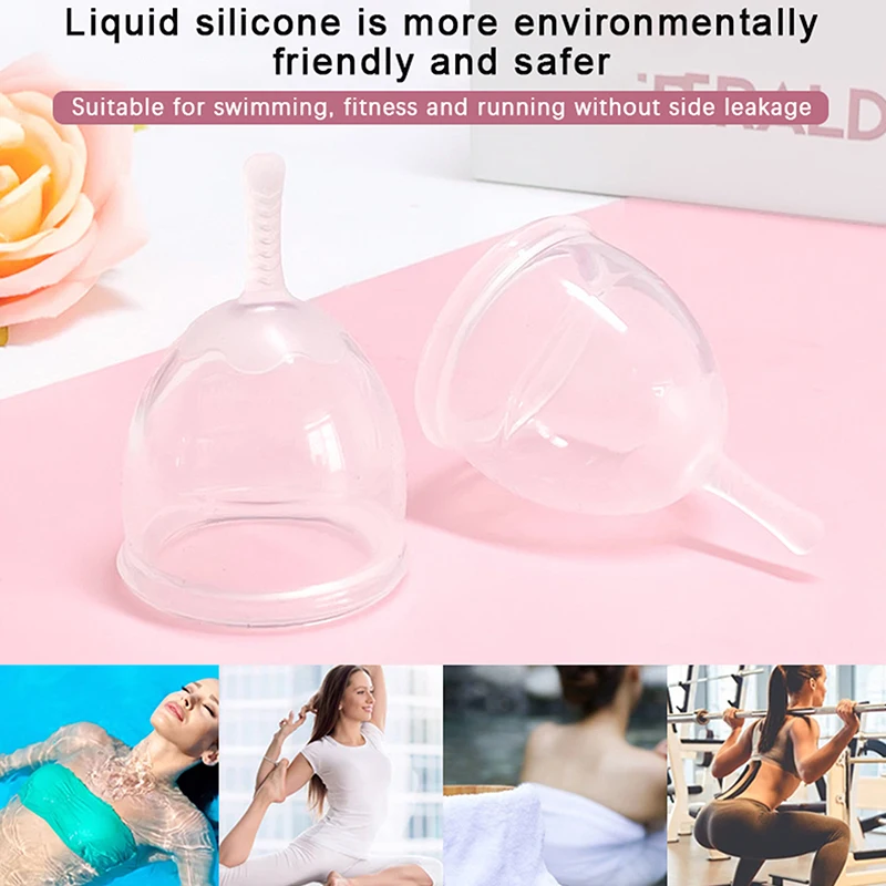 20/30ml transparente Silikon Menstruation tasse medizinische Silikon Menstruation tasse Frau Menstruation Pflege Vaginal Menstruation kollektor