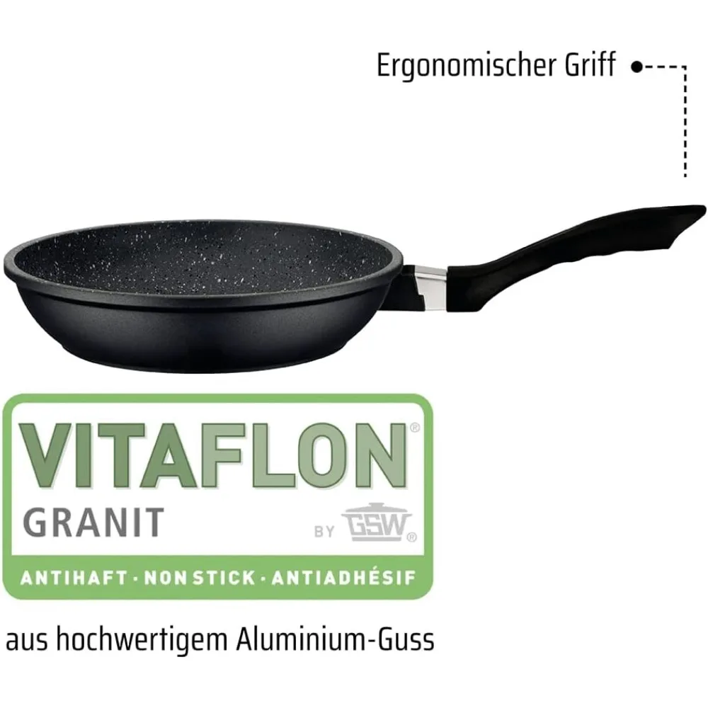 Gibson Soho Lounge Conjunto de panelas de indução de alumínio forjado antiaderente de 15 peças com frigideira de ferro fundido, preta