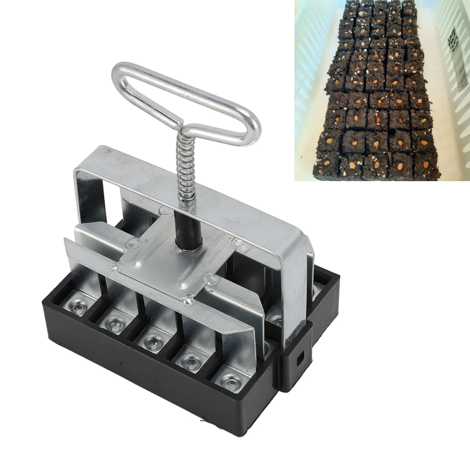 20 Cells Soil Block Maker Manual Scarifier Portable Soil Blocker With Comfortable Handle For Farm Garden