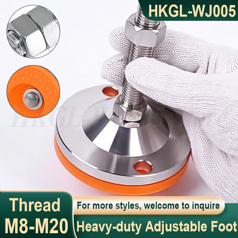 M8-M20 304 Stainless Steel Heavy-duty Adjustable Leveling Foot Ultra-strong Load-bearing Industrial Support Feet Adjustable Foot