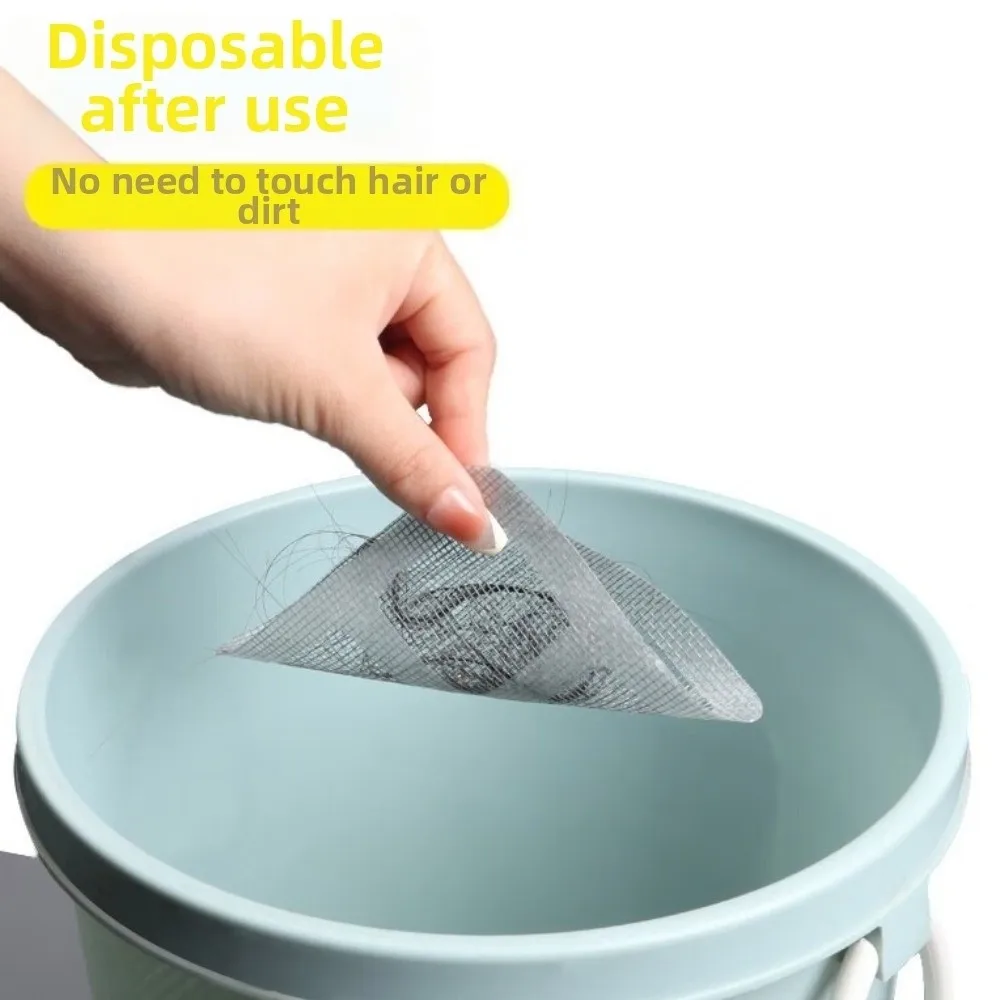 10/30/50pcs Disposable Shower Drain Hair Catcher Mesh Design Replaceable Floor Sink Strainer Firmly Adhered Bathroom Sink Filter