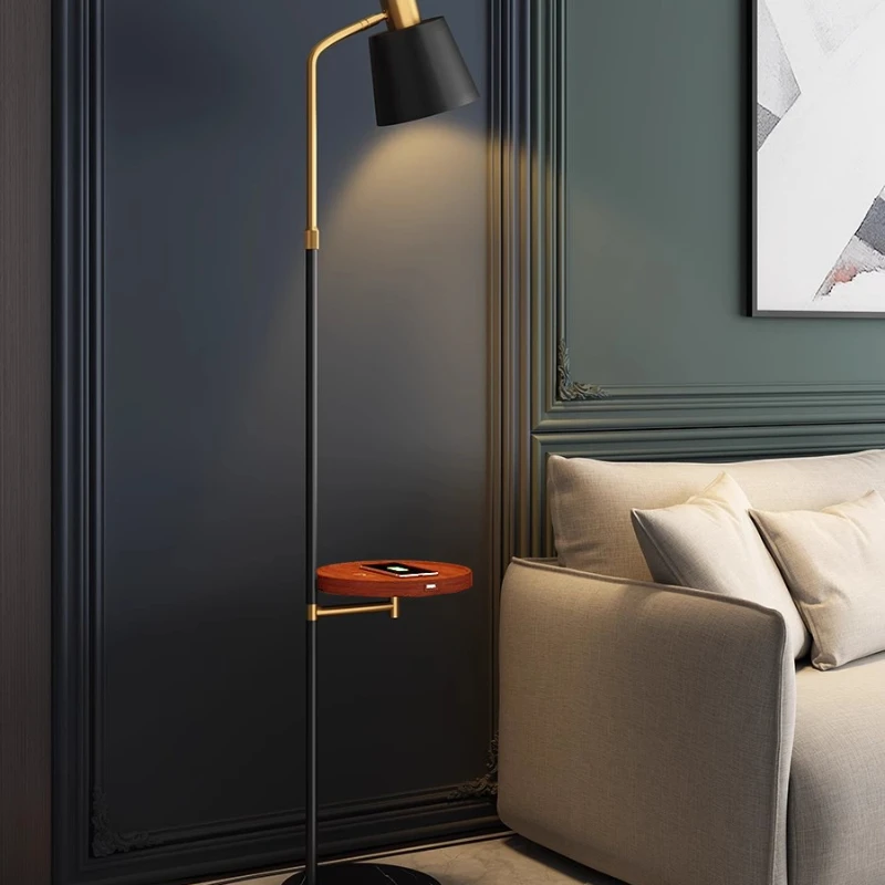 

Light luxury living room floor lamp sofa corner advanced sense with storage coffee table one body bedroom bedside reading desk