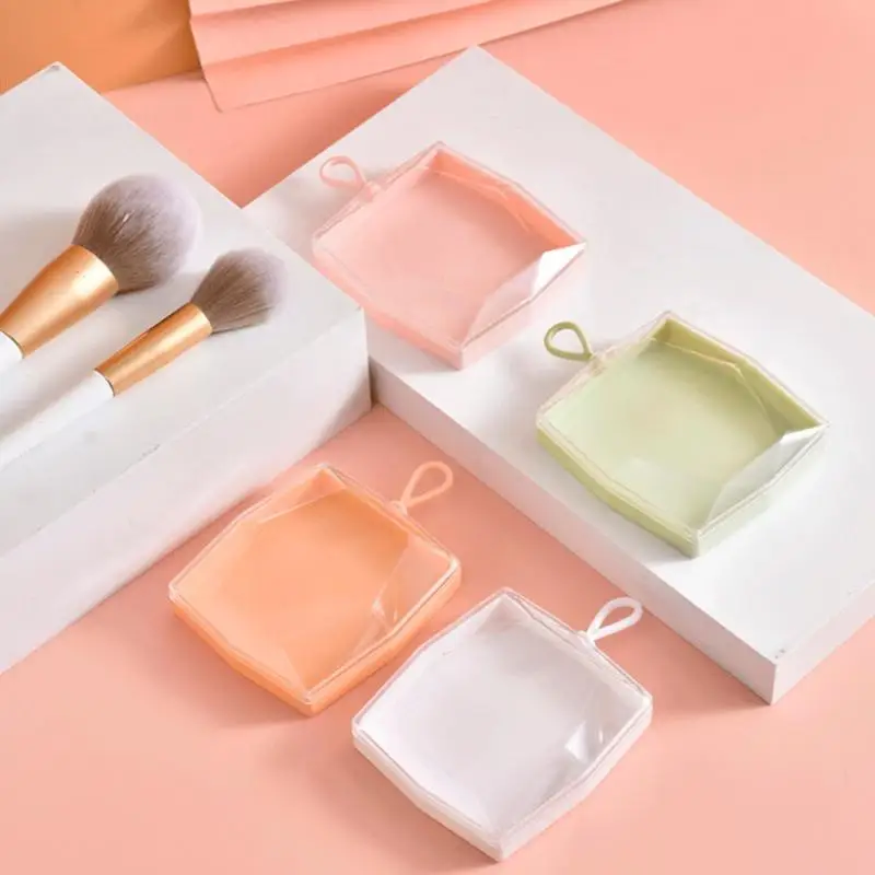 1/5 PCS 플라스틱 박스 케이스 파우더 스펀지 없음 투명 스펀지 퍼프 휴대용 여행 화장품 가방 화장품 보관