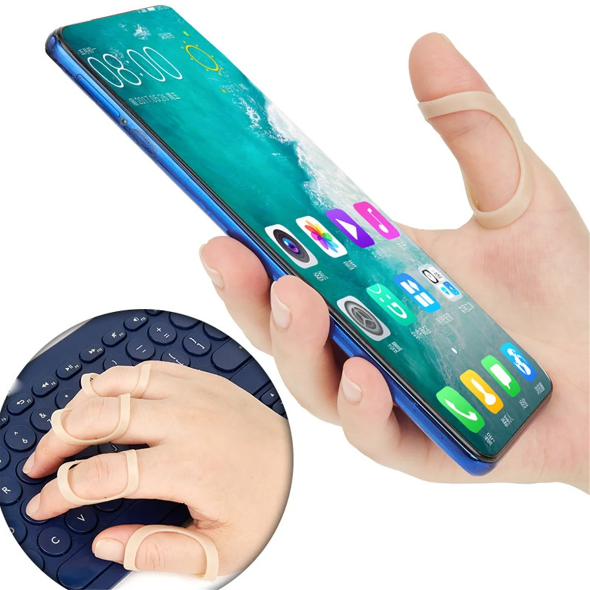 E Oval Finger Splint, Finger Splint, Support and Protection for Arthritis, Finger Stabilizer Brace - 5, 6, 7, 8, 9 Sizes HOT