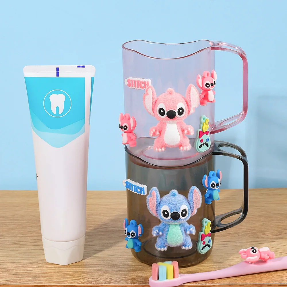Disney conjunto de copo de escovação de dentes para crianças, ponto de plantio de cabelo, escova de dentes de desenho animado, engrossado, copo de enxaguatório bucal doméstico, presentes