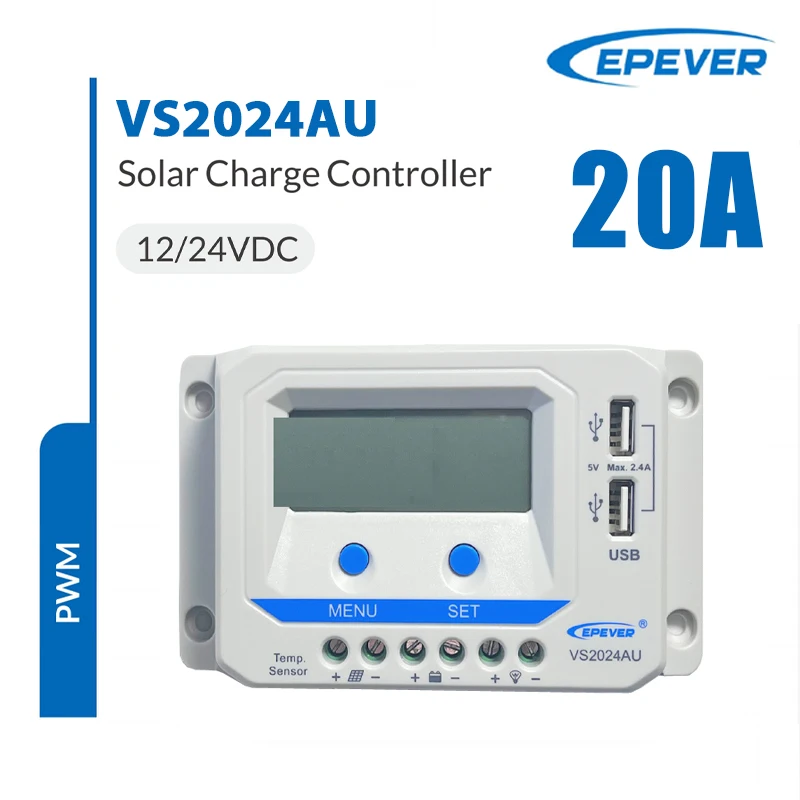 EPEVER 10A 20A 30A 45A 60A PWM Solar Laadregelaar VSAU Smart Zonne-energie Systeem Regulator LCD 12/24/36/48V Max PV 96V