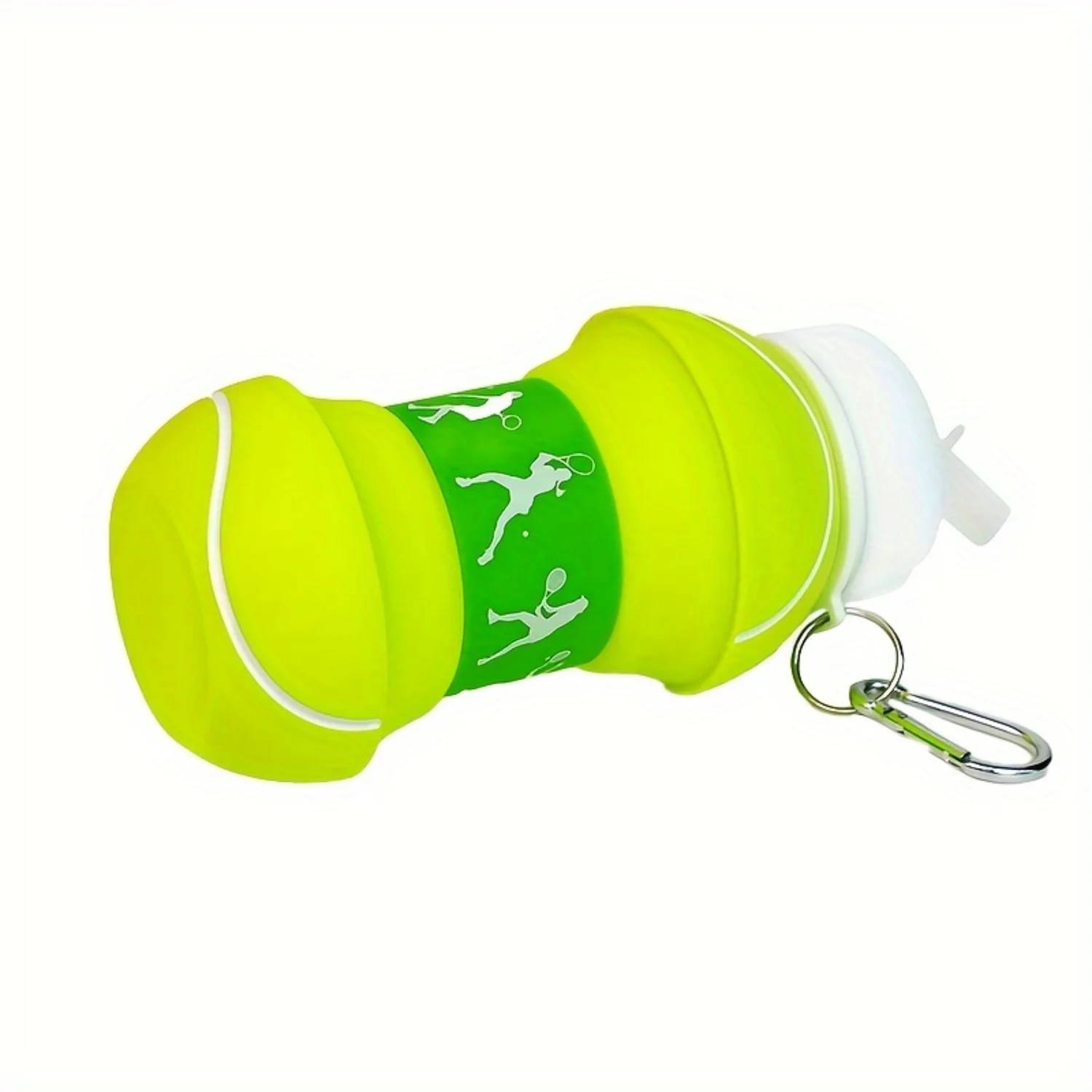 Collapsible Tennis Design Water Bottle for Camping, Hiking, Fitness - Portable Travel Drinkware for Outdoor Activities and Birth