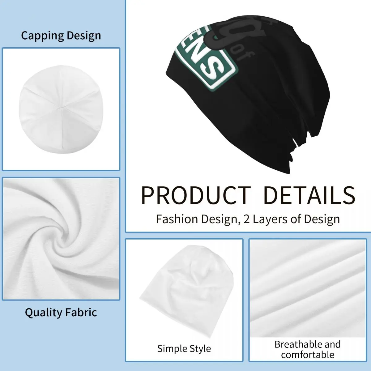 قبعة ملك كوينز الدافئة المحبوكة قبعة بونيه عصرية للخريف والشتاء قبعات بيني للاستخدام الخارجي للبالغين من الجنسين