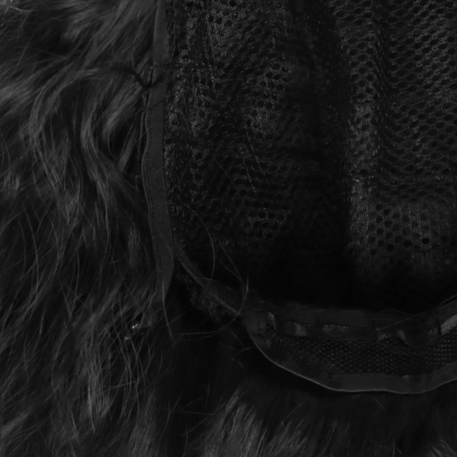 1pc Women'S Wig Headpiece High Temperature Silk Chemical Fiber Wig Black Long Curly Hair Style Cosplay Scene Popular Network