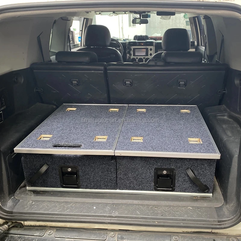 High Quality 4x4 Offroad Rear Storage Tool Boxes Sliding Drawer System For FJ Cruiser 2011+