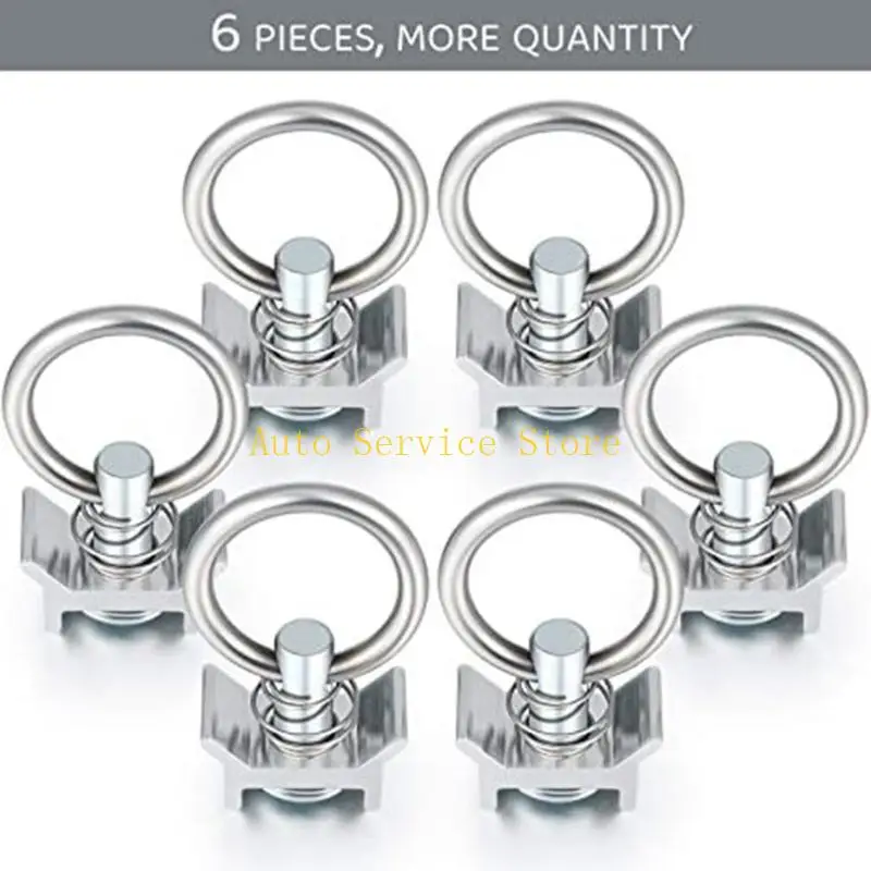 

462A Single Fitting L-Track Stainless Steel Round Ring Aluminum Keeper