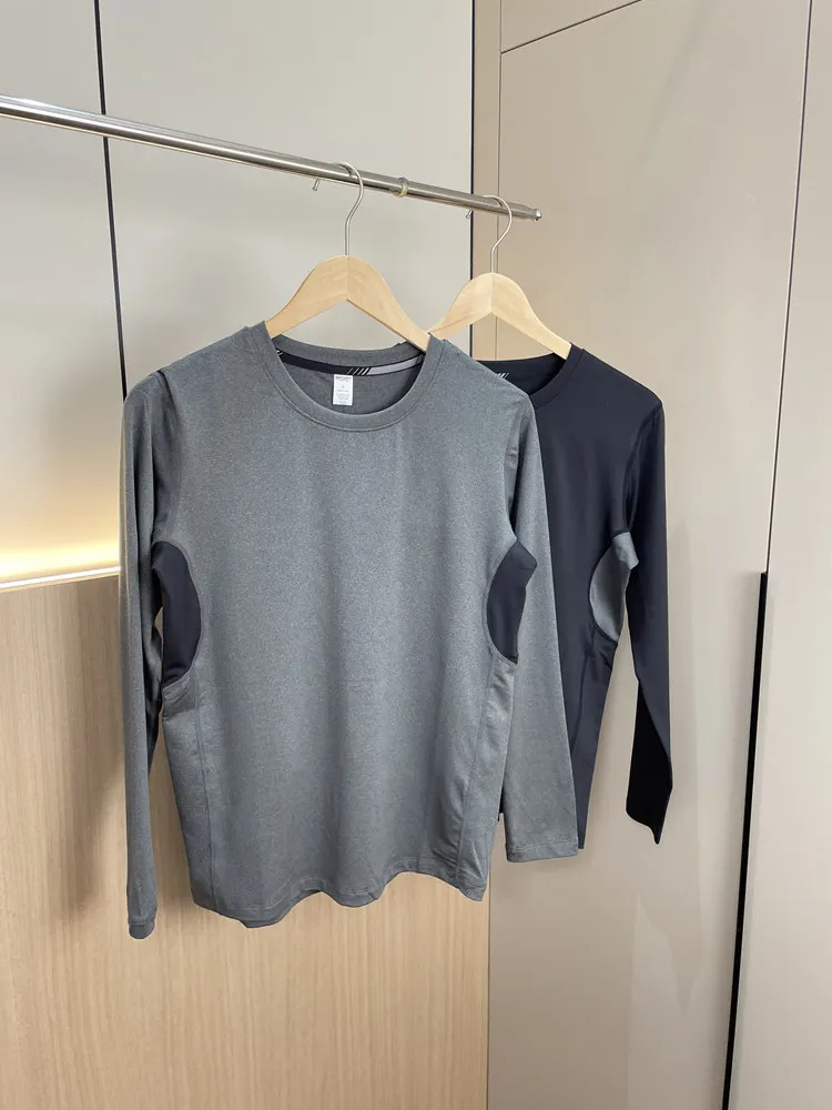 

Spring Fall Quick-Dry Compression Long Sleeve Tee Men Women Outdoor Hiking Training Fitness Workout T-Shirt Base Layer Top