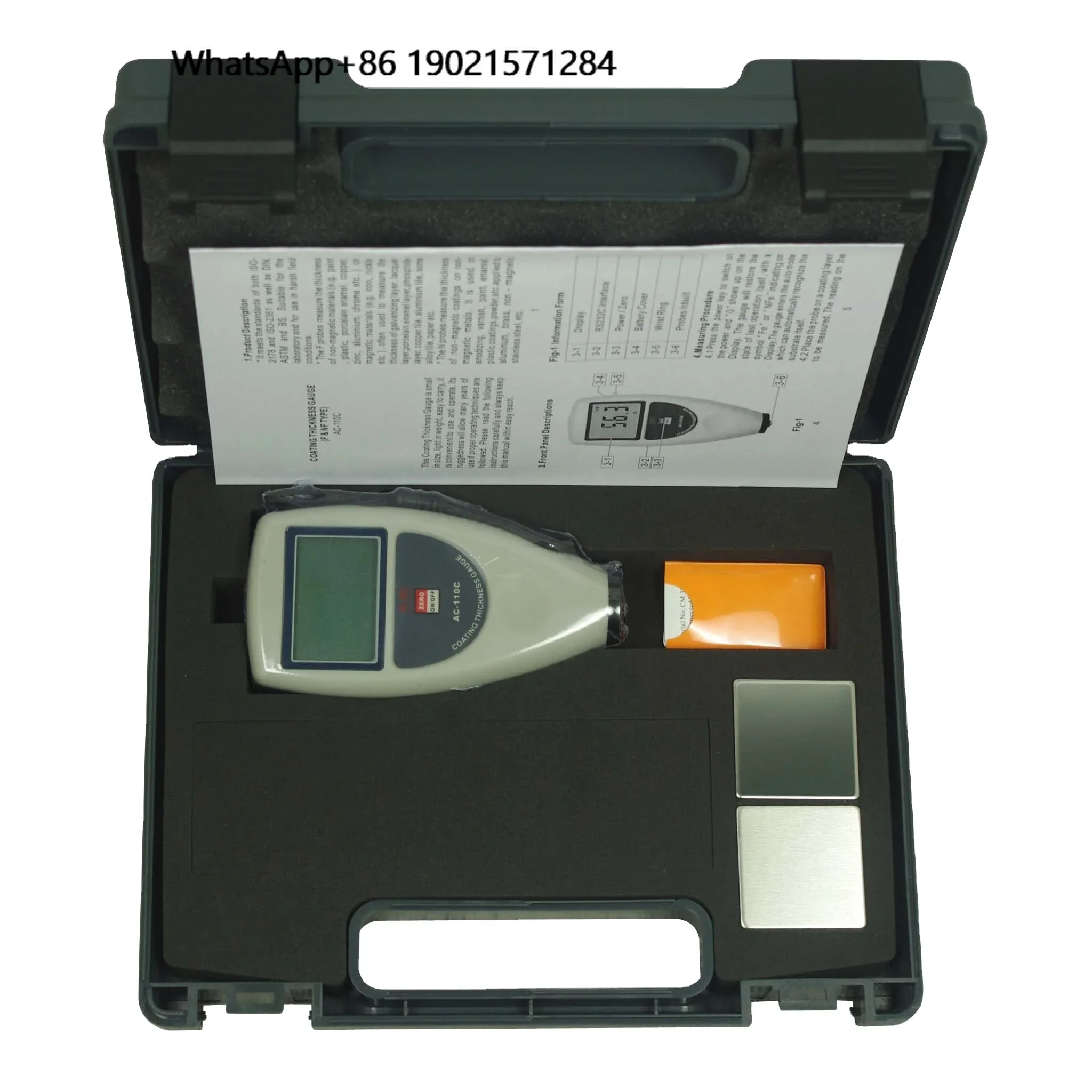 

Portable Digital Car Paint Coating Thickness Gauge 0-1250um