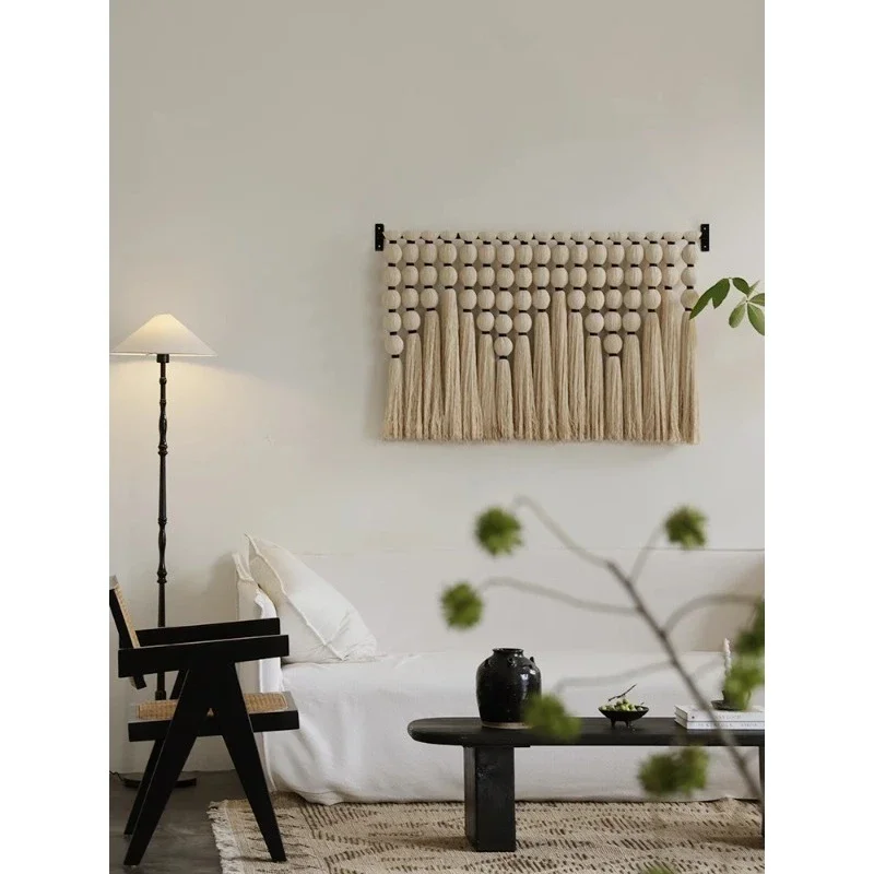 Medieval style fringed tapestry tapestry hand-woven homestay decoration bedside entrance art pendant living room tapestry