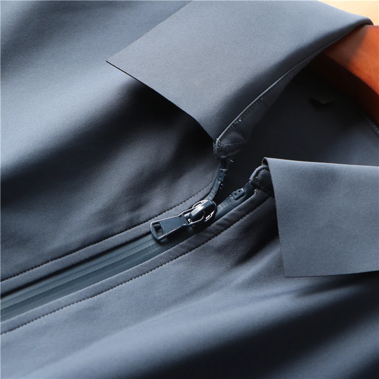 

Long Sve Jaet Верхняя одежда Весна Осень Чистый цвет Мужская одежда среднего возраста Бизнес Повседневная полиэфирная ткань Свободный крой