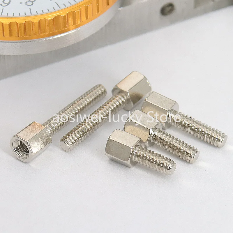 1000-unids-lote-4--40-5-l-longitud-l--6-~-15-mm-conector-de-alta-calidad-tornillo-espaciador-de-separacion-de-laton-niquelado