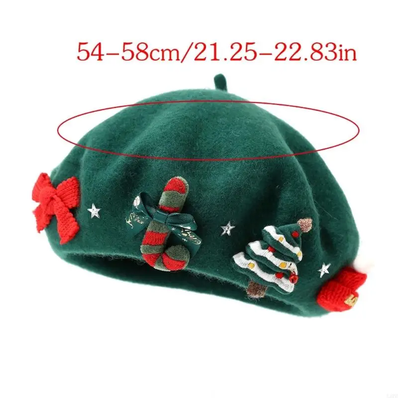 قبعة أنيقة مزينة بشريط قبعة دافئة دافئة لحفلات العطلات في الطقس البارد والمهام الخارجية والسفر #6