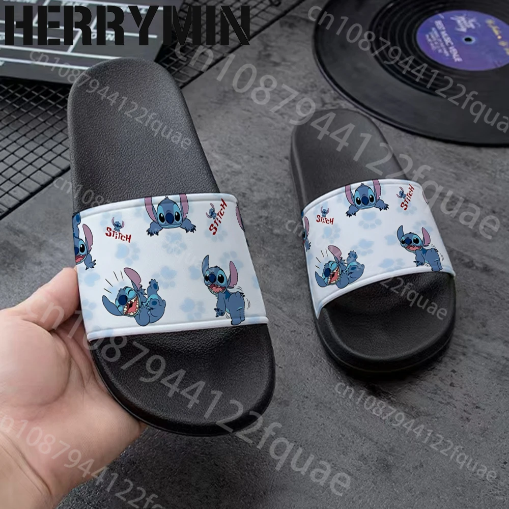 Klapki Stitch Antypoślizgowe Oddychające na Plażę i do Domu, Urocze, Kreatywne, Kawaii, Rozmiary 36-45, Sandały Łazienkowe
