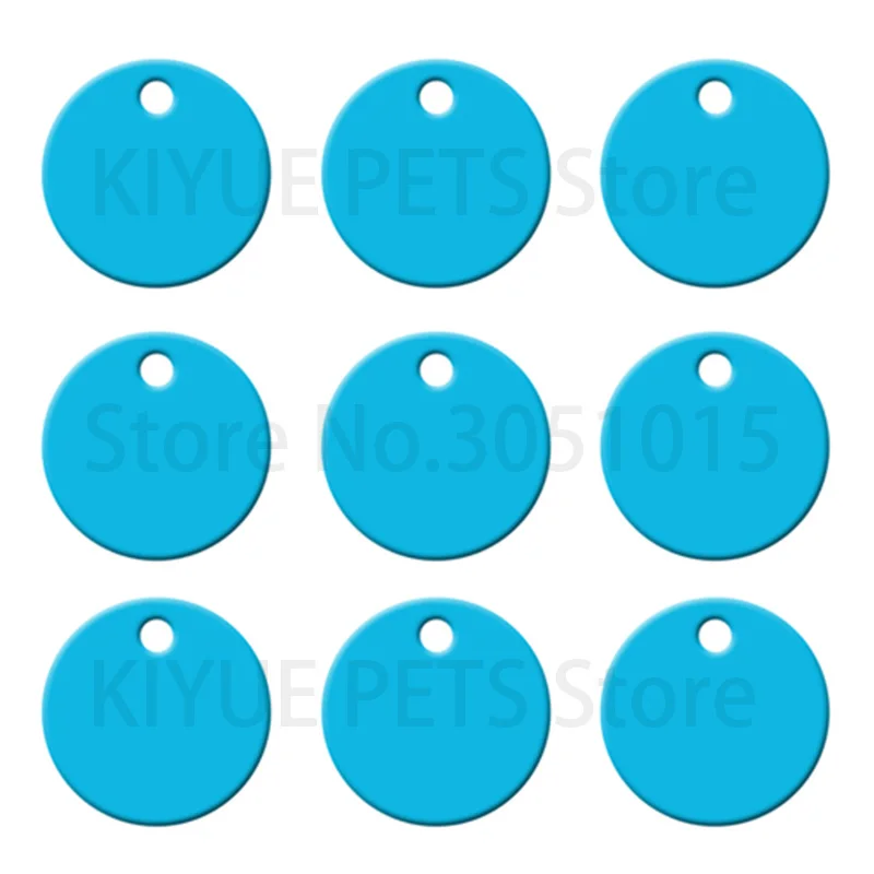 Wholesale 100Pcs Round Tags Dog Pet Id Tags Aluminum Anodizing NamePlate Engraved Dog Number ID Tag Card Charm Personalized image 3