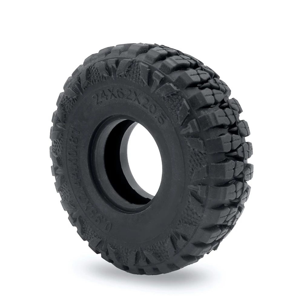 

WOTT-4PCS 62Mm 1.0Inch Wheel Tires Soft Mud Terrain Rubber Tyres Black For 1/24 RC Crawler Car Axial SCX24 Bronco Gladiator Part