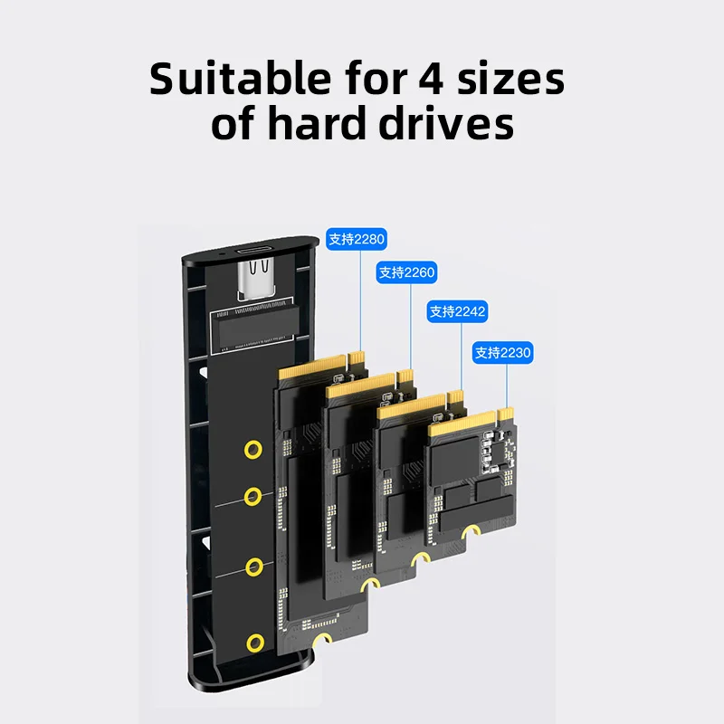 Coolfish M2เคส SSD NVMe โปรโตคอลขึ้น To10Gbps M.2ไปยัง USB Type C 3.2 Gen 2กล่อง SSD แบบพกพา NVMe