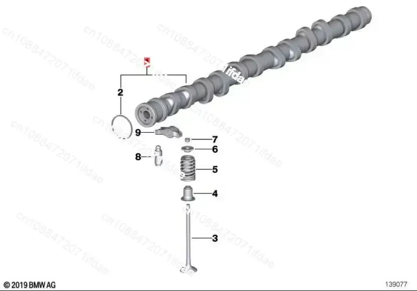 Engine Cylinder Cover Intake and Exhaust Camshaft, Suitable for Bmw N52 N52n E60 E90 E85 E89 Car Accessories