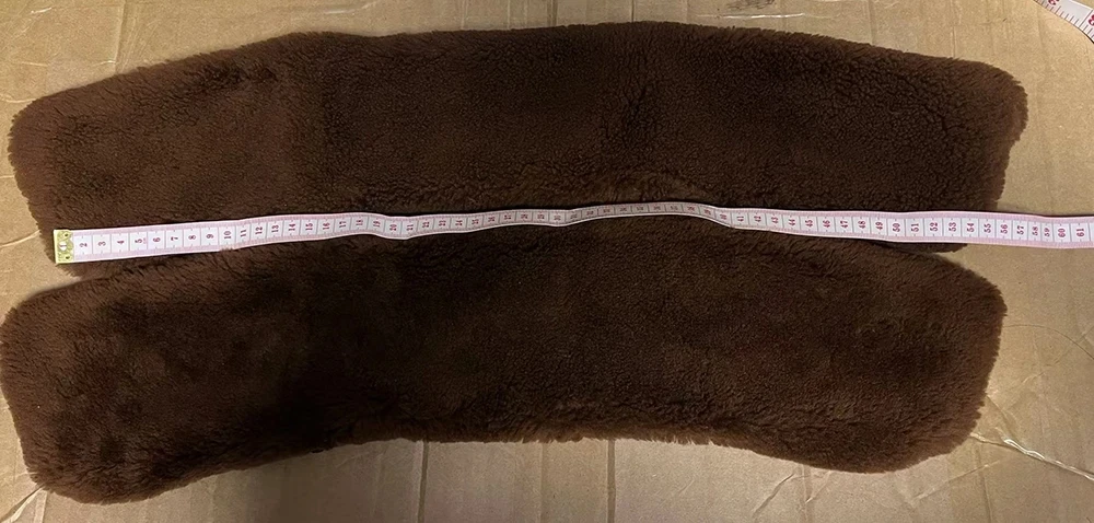Winter G1 Top Gun Jacken-Zubehör Abnehmbarer Schaffell-Wollkragen Braun Schwarz Original Pelzkragen für Herren-Oberbekleidung – Detail 3