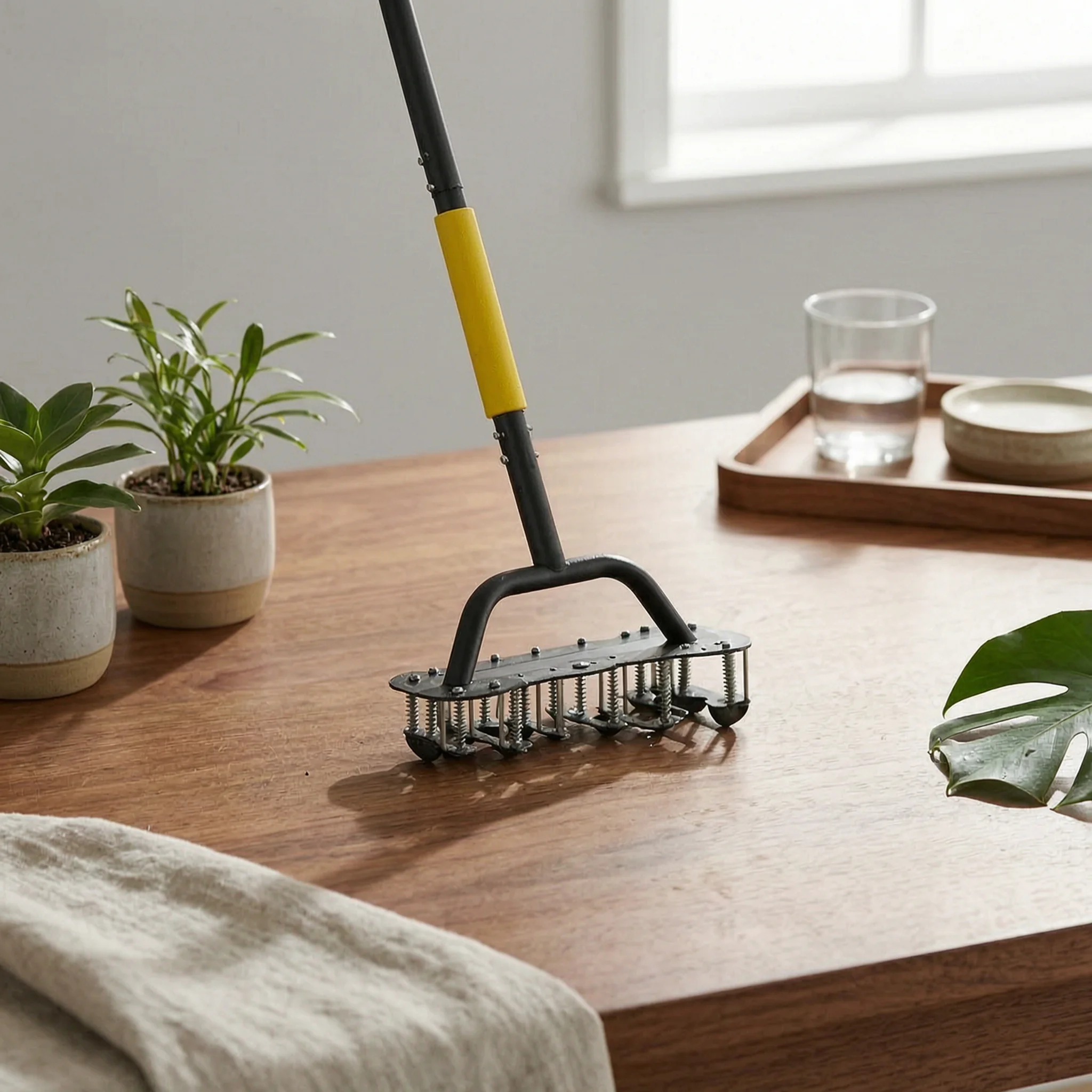 Gardening Tools Types - Aerador de Gramado Manual com Cabo