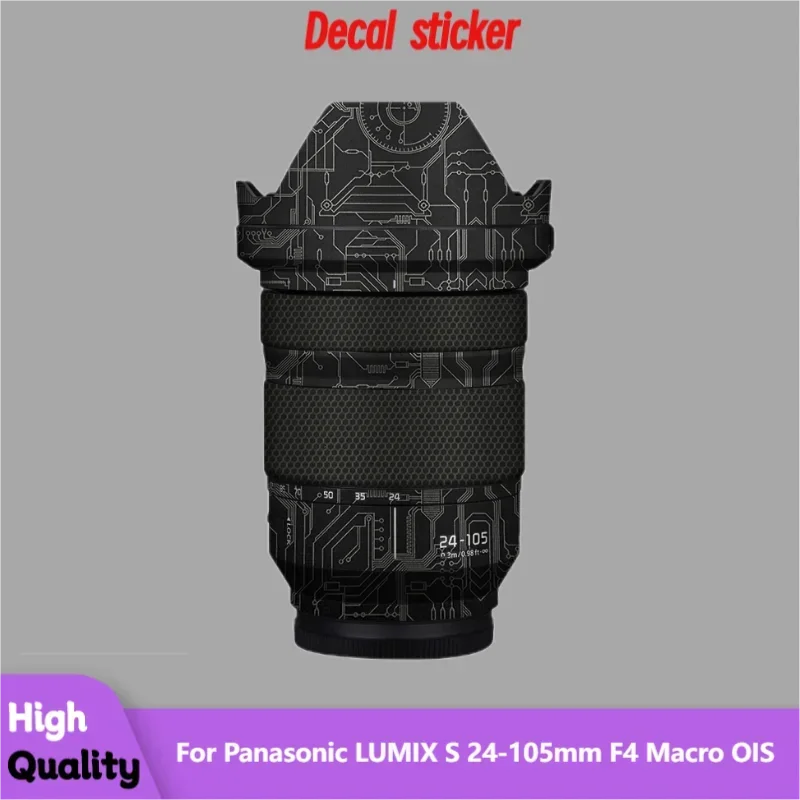 パナソニック-lumix-s-24-105-ミリメートル-f4-マクロ-ois-レンズステッカー保護スキンデカールビニールラップフィルムアンチスクラッチプロテクターコート