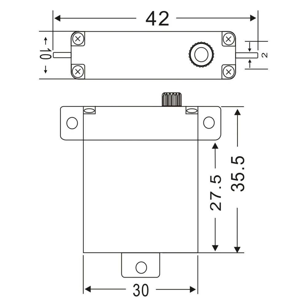 Jx Mini Servo 2/4/6Pcs 7.9Kg Torque Digitale PDI-HV2107MG Steering Metal Gear Motor 25T voor Rc Vaste Vleugel Vliegtuig Speelgoed Model Deel