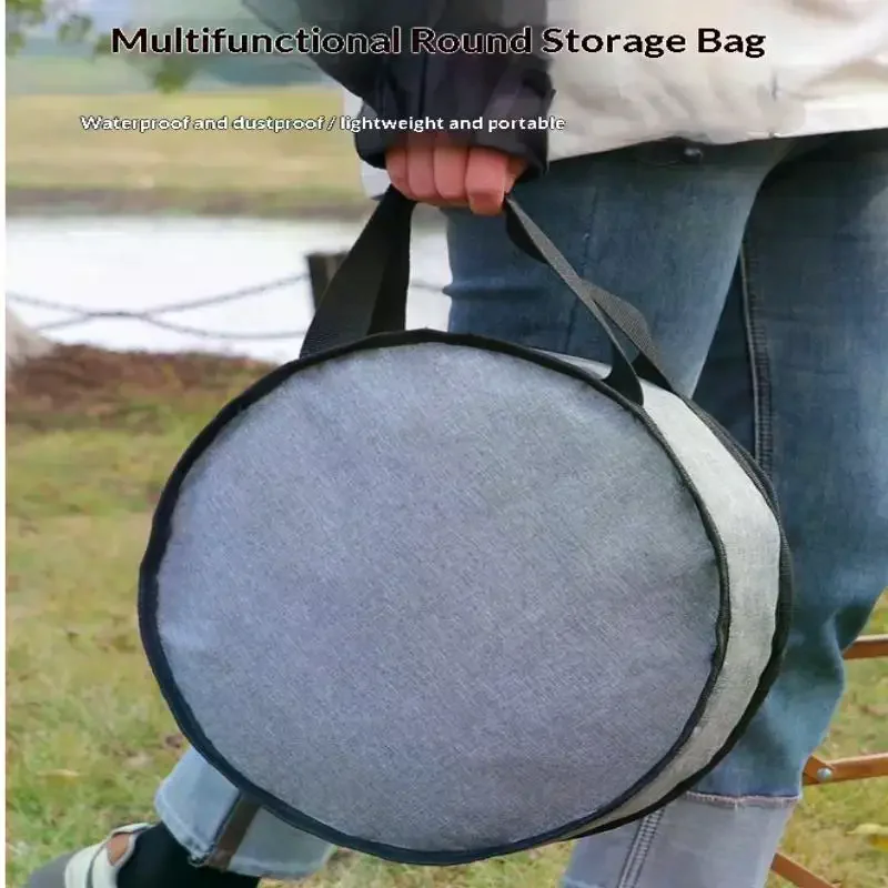 1Pcs Outdoor Camping Table Carry Tote Portable Round Barbecue Stove Storage Bag Multifunctional Waterproof BBQ Bags
