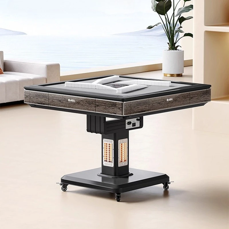 Nordic Foldable Mahjong Table Modern Automatic Shuffling Board Game Heatable Mahjong Dining Table Electric Home Furniture FYMT