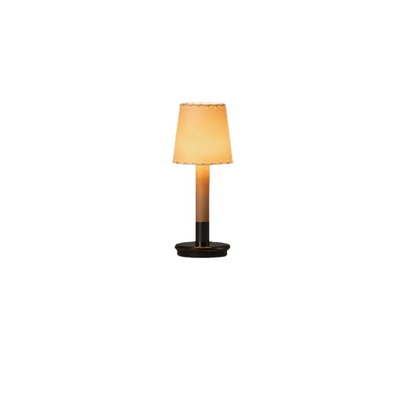 

Solid wood dining room living room bedroom charging desk lamp, desk reading portable outdoor cafe night light