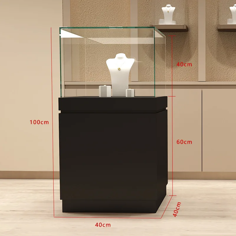 Glass Cabinet Jewelry Counter Display Cabinet Jade Product Sample Showcase Antique Exhibition Museum Display Cabinet