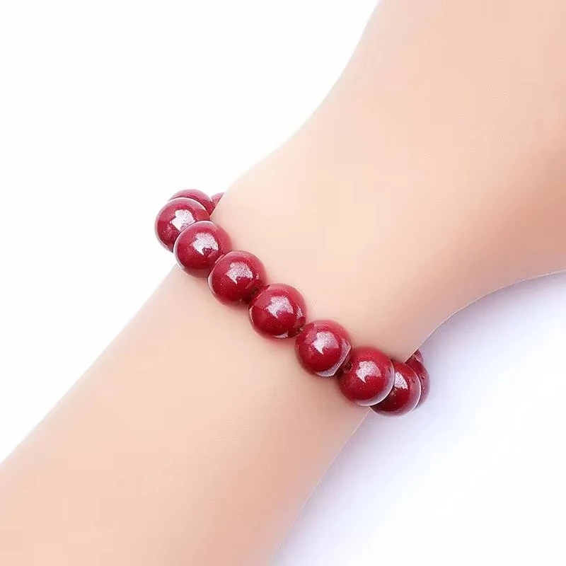 

Cinnabar Bracelet Couple Emperor Purple Gold Cinnabar Bracelet Natural Raw Ore Crystal Men's and Women's Bracelet