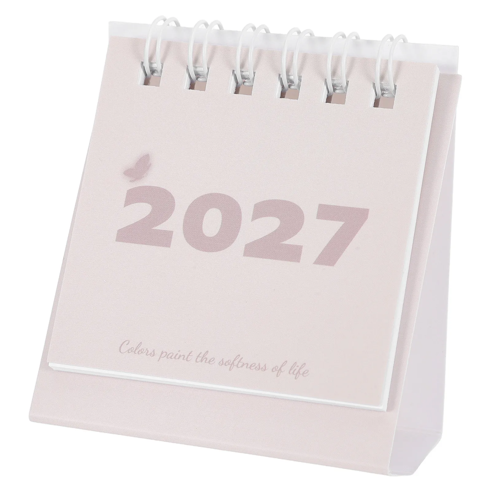 Mini Desk Calendar 2027 Stand Up Desktop Monthly Planner Daily Planning Coil Binding Compact for Office Study Coil Desk Calendar